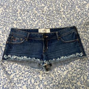 Hollister Floral Denim Shorts